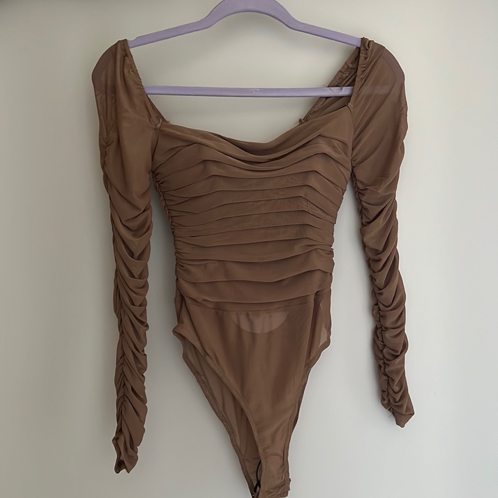 Princess Polly | Tan sheer body suit